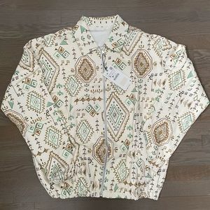 ZARA GEOMETRIC PRINT JACKET